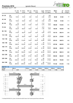 Preisliste 2016 - System OTTO GmbH