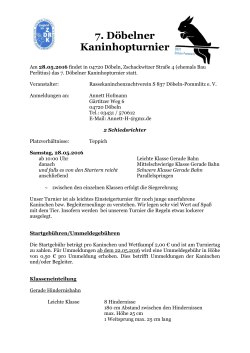 7. Döbelner Kaninhopturnier - Rassekaninchenzuchtverein S837