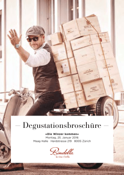 Degustationsbroschüre