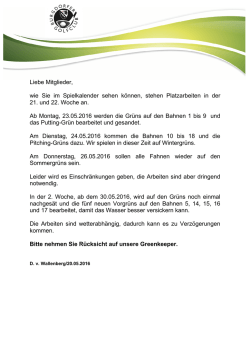 Greenkeeping 2 - Burgdorfer Golfclub