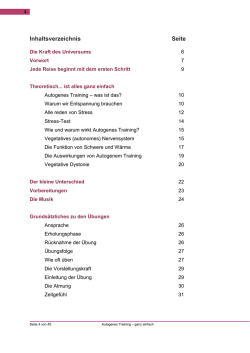 Inhaltsverzeichnis Seite