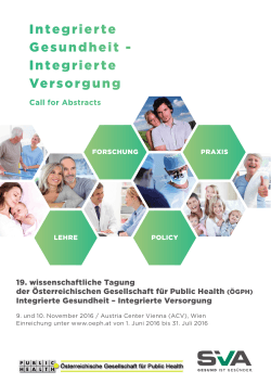 Integrierte Gesundheit - Integrierte Versorgung