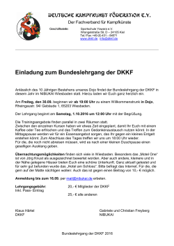 Bundeslehrgang der DKKF - Deutsche Kampfkunst