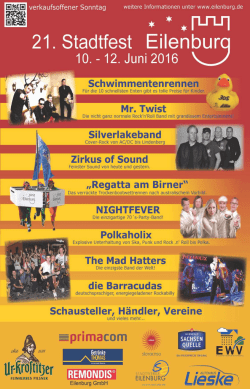 Plakat zum 21. Stadtfest