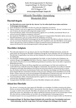 Offizielle Überfäller-Anmeldung Westerloh 2016