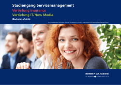 Bachelor Studiengang Servicemanagement