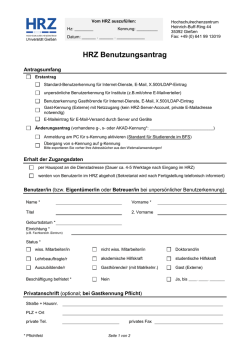 HRZ Benutzungsantrag