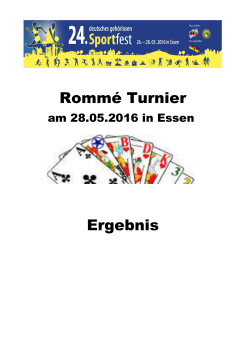 Rommé Turnier Ergebnis