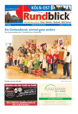 Ein Gottesdienst, einmal ganz anders
