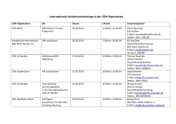 Internationale Handelsvertretertage in der CDH