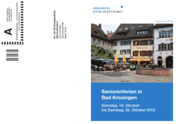 Seniorenferien in Bad Krozingen