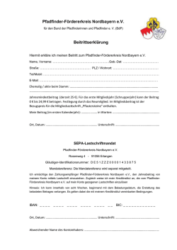PFN-Beitrittserklärung - Pfadfinder