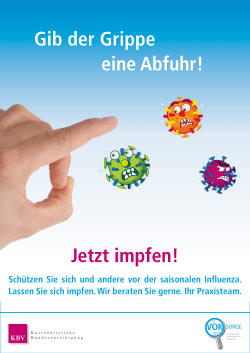 Plakat: Gib der Grippe eine Abfuhr