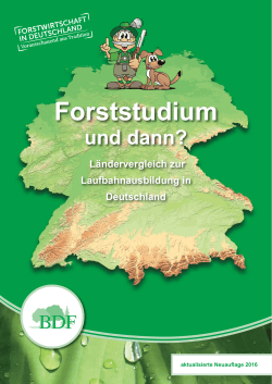 Forststudium - Bund Deutscher Forstleute