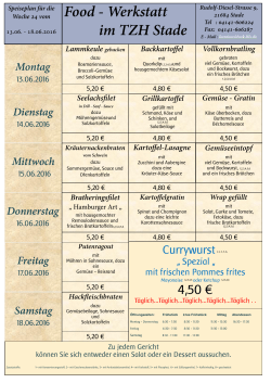 Wochenplan KW 22 (30.05.
