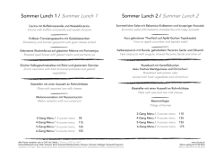 Sommer Lunch 1 / Summer Lunch 1 Sommer Lunch 2