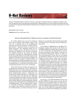 Isolated or Entangled Histories? Migration erinnern in - H-Net