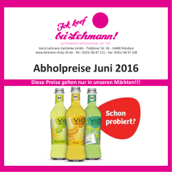 Marktangebote im Juni 2016