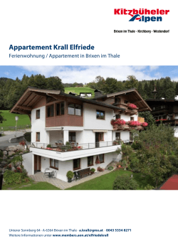 Appartement Krall Elfriede in Brixen im Thale