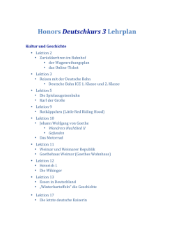 Honors Deutschkurs 3 Lehrplan