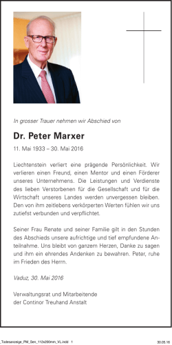 Dr. Peter Marxer