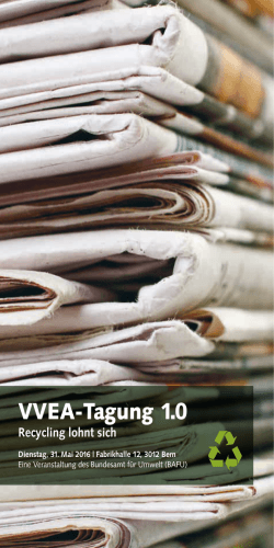 VVEA-Tagung 1.0 - Bundesamt für Umwelt