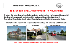 48 Stunden lang „Ansommern“ in Neustrelitz!