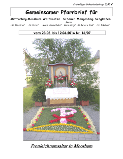 Nr. 16/07 vom 23.05. - Pfarrei St. Mauritius Mintraching