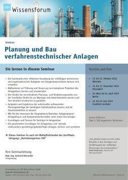 Planung und Bau verfahrenstechnischer Anlagen