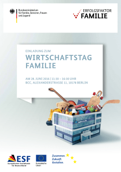wirtschaftstag familie - Erfolgsfaktor Familie