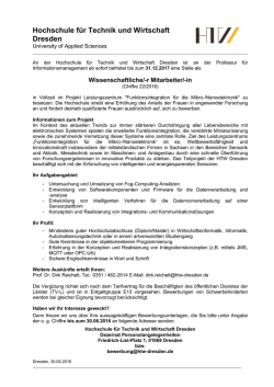 Hochschule f&uuml;r Technik und Wirtschaft Dresden (FH)