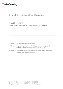 Programm - SwissBanking