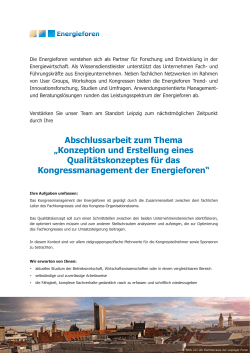 Abschlussarbeit zum Thema - Energieforen Leipzig GmbH