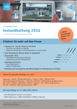 Instandhaltung 2016 - Home