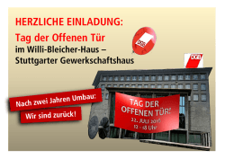 Postkarte Einladung Tag der Offenen Tr