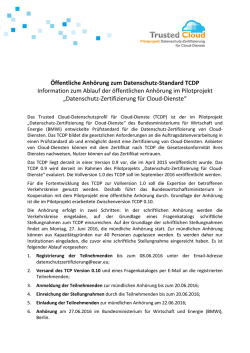 Informationen zur &ouml;ffentlichen Anh&ouml;rung zum
