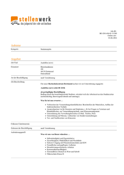 Aushilfen (m/w) - Stellenwerk Bochum