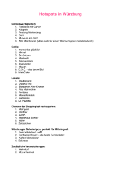 Hotspots W&uuml;rzburg Charter