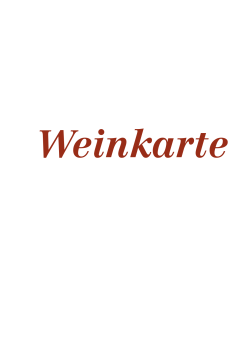 Wine List - Restaurant Widder Zug