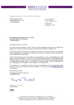 Page 1 A BSt HESSEN - AUFTRAGSBERATUNGSSTELE DER