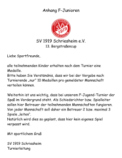 Anhang F-Junioren SV 1919 Schriesheim e.V.
