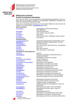 Internetseiten zum Thema Arbeitssuche