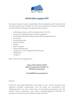 Anforderungsprofil - IMPEC Real Estate GmbH