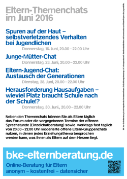 Eltern-Themenchats Juni 2016