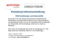 Das junge Forum der SGGG (Schweizerische Gesellschaft für