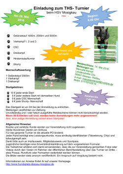 Einladung zum THS- Turnier - Hundesportverein Dessau