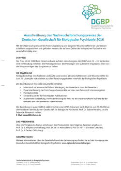 Infoblatt Forschungspreis