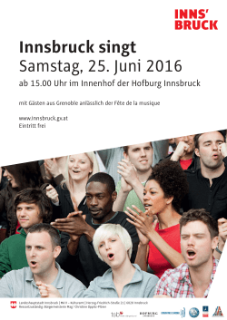 Plakat Innsbruck singt 2016