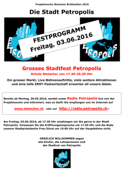 Die Stadt Petropolis - Primarschule Steiacher Br&uuml;ttisellen