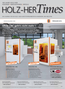 Ohne CNC geht`s nicht mehr !